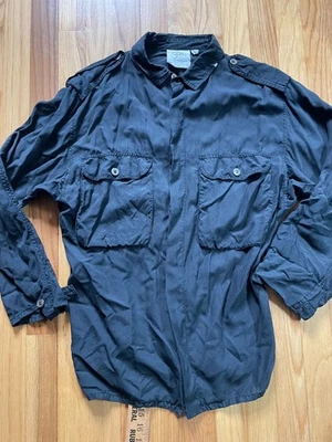 VTG 80s Go Silk Lizinger Button Up Top Black 1 Women - Image 1 of 4