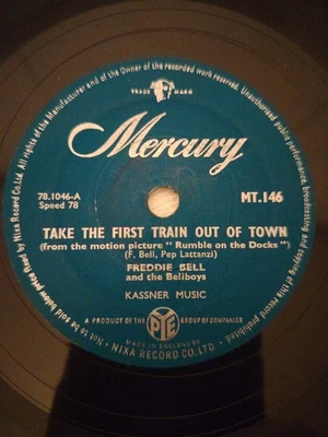 FREDDIE BELL AND THE BELLBOYS TEACH YOU TO ROCK 78RPM MERCURY MT. 146 - Image 1 of 4