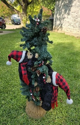Raro Difícil de Encontrar Ditz Diseños Casa de Gallinas Bayas Árbol de Navidad Osos Negros Decoración de Vacaciones Foto 1 de 4