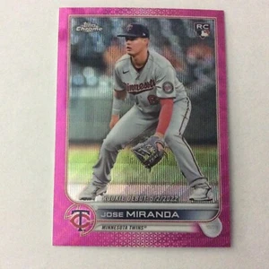 2022 Topps Chrome Update Pink Wave USC6 Jose Miranda RC Debut Minnesota Twins - Picture 1 of 2