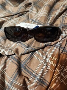 FG Solar Shield Polarized Jeweled Floral Fits Over Glasses FO-013 BLK - Picture 1 of 2