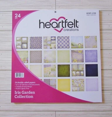 Heartfelt Creations Iris Garden Paper Pad 12x12 ~ 24 double sided HCDP1-2150 - Image 1 of 4