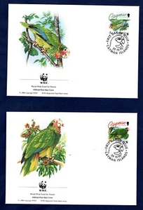 1993 WWF CAYMAN ISLANDS - PARROTS on Day First Envelope - Picture 1 of 2