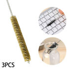 3pcs Rotary Rust Remove 15mm Diameter Brass Wire Universal Pipe Cleaning Brush
