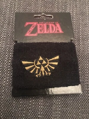 Nintendo - Legend of Zelda Negro Bordado Trifuerza Muñeca Sudadera - Banda Nueva Foto 1 de 4