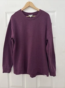 Orvis Women's Plum Long Sleeve Soft Modal Blend Sweater Sweatshirt - Size L - Picture 1 of 3