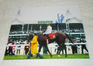 MIKE SMITH JUSTIFY SIGNED 2018 KENTUCKY DERBY 8x10 HORSE RACING PHOTO CHAMPION - Picture 1 of 1