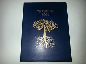 Qty 10 TREE OF LIFE BLUE PRESENTATOR FOLDER WITH 10 A4 POCKETS- NEW PRINT/GOLD - Picture 1 of 3