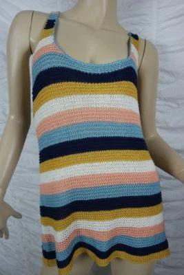 ELEMENT Multi Rayas Villa Tejido Sin Mangas Singlet Top Talla 12 Nuevo con Etiquetas Foto 1 de 4