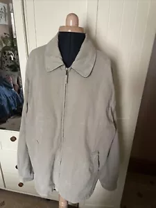 FRASER MENSWEAR Men's Light Beige Cotton Full Zip Padded Collared Jacket Size L - Picture 1 of 14