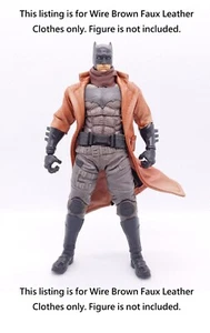 McFarlane Toy Batman KnghtMare Dedicated Wire Brown Faux Leather Clothes - Picture 1 of 7