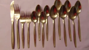 14 GEMISCHTE EKCO ETERNA EDELSTAHL TAIWAN PLATTWARE "SORORITY" SEHR SCHÖN!! - Bild 1 von 4