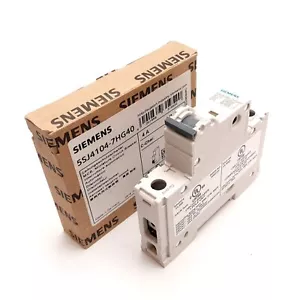 Siemens 5SJ4104-7HG40 Leitungsschutzschalter, 1-polig, C-Kurve, Nennleistung: 4A 240VAC 60VDC - Bild 1 von 7