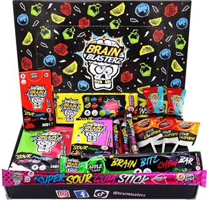 Brain Blasterz Sour Sweets Gift Box - Vegan Sweets, American Sweets Gift Box - Picture 1 of 12