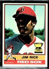 1976 TOPPS BASEBALL BOSTON RED SOX JIM RICE ALL-STAR ROOKIE TROPHY CARD #340 VG+