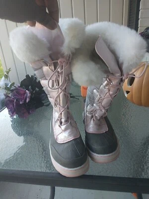 Justice Girls BOOTS, Pink & Gray Boots, size 5 107931   - Image 1 of 4