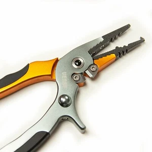 Vense Aluminum Fishing Pliers Saltwater/Freshwater Tungsten Carbide Cutters Lock - Picture 1 of 7