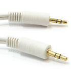 WHITE 5M 3.5mm to 3.5 Jack to Jack Audio Cable Lead extension male to male