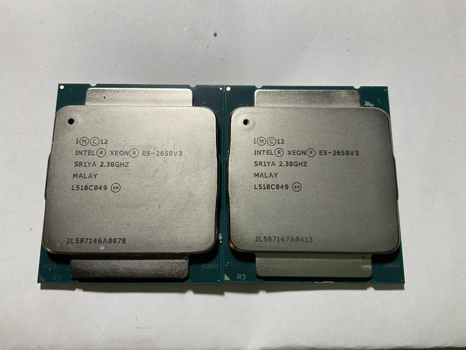 Intel Xeon E5-2650 V3 (2.30G/10C20T/25M/105W/SR1YA, LOT 2, Matched Pair) - Image 1 of 1