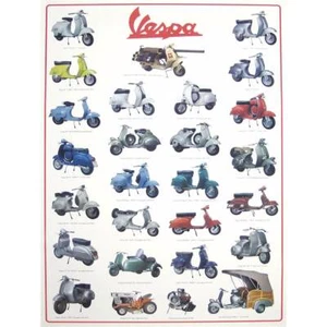 Poster PIAGGIO con motivo scooter per Vespa modello II - Picture 1 of 2