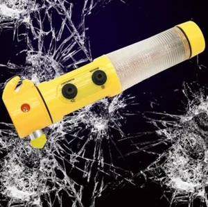 Car Emergency Beacon Light with Torch Glass Breaker Belt Cutter & Magnet - Bild 1 von 6