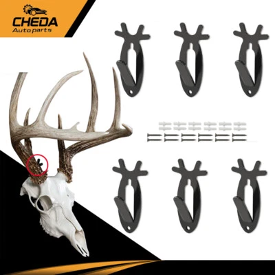 CHEDA 6x European Mount Wall Hanger Hook Set Deer Antelope Antler Skull Mount Bracket