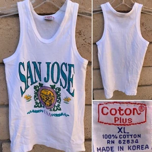 Vintage San Jose California USA Tank Top Single Stitch Hem Kids Youth Size XL - Picture 1 of 24