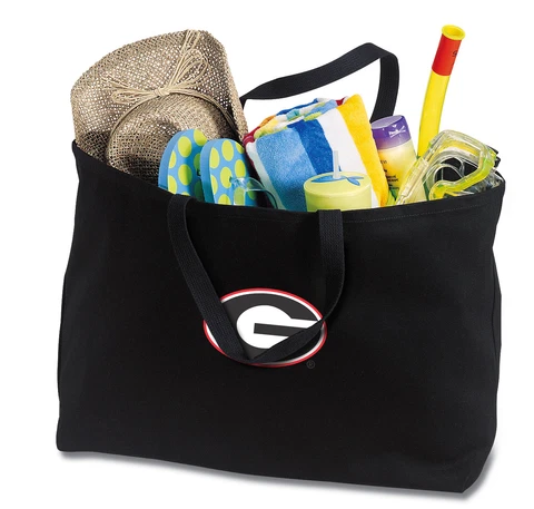 Georgia Bulldog Tote Bag LARGE Grocery Shopper Bags JUMBO Beach Shopping Totes Cover
