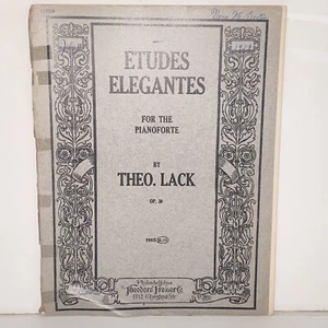 Antik 1878 Etüden Elegantes Klavier Noten Liederbuch 12 Lieder von Theo Lack - Bild 1 von 18