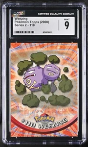 CGC 9 Weezing #110 Topps Series 2 2000 Pokemon Card - Picture 1 of 2