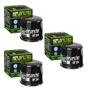 Paquete de 3 filtros de aceite Hiflofiltro HF204 negro Honda Kawasaki Suzuki Triumph Yamaha - Imagen 1 de 2
