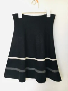 Max Studio women's sweater skirt solid black multicolor fit and flare size S/M - Picture 1 of 23