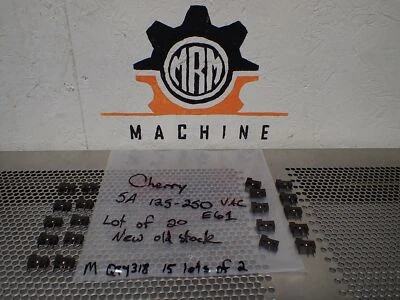 Cherry E61 Snap Switches 5A 125-250VAC New No Box (Lot of 20) See All Pictures