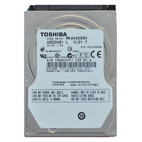 Toshiba 640GB MK6465GSX/N 5400RPM SATA 2.5" Laptop HDD Hard Disk Drive - Image 1 of 1