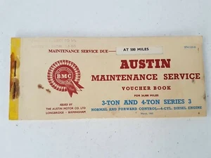 Austin 3 Ton & 4 Ton Series 3 Service Book Unused Genuine Austin BMC Book - Picture 1 of 12