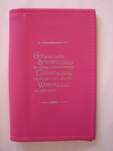 Alcoholics Anonymous AA Big Book cover Paperback Serenity Prayer PINK - Imagen 1 de 3