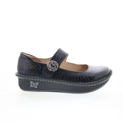 Zapatos planos Mary Jane Alegria Paloma PAL-531 de cuero negro sin cordones para mujer Foto 1 de 4