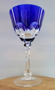 Moser/Baccarat Böhmischer Stil Kobaltblau Schliff Klar Weinglas 6-5/8" - Bild 1 von 23