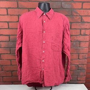 M. Gordon Mens XL Red Button Down Shirt - Breathable, Lightweight - Picture 1 of 7