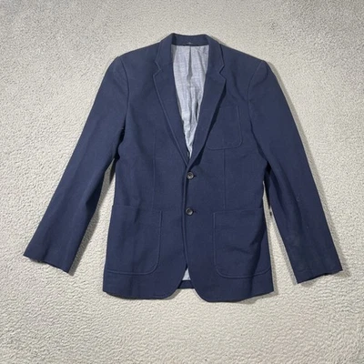 Blazer chaqueta deportiva de negocios Banana Republic para hombre talla 38 tejido suave azul marino Foto 1 de 4