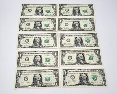 10 Sequential 2006 $1 Uncirculated Star Notes Lot.R48 - Image 1 of 4