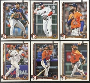 Lote de 6 tarjetas de béisbol 2025 Topps SERIE 2 Houston Astros Valdez, Rodgers y más - Imagen 1 de 6