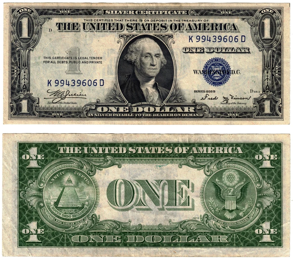 1935 B USA 1 Dollar Banknote United States America Cir P416B Silver Certificate - Image 1 of 1