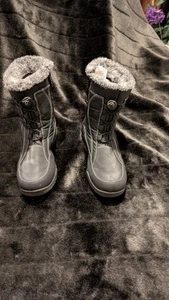 Totes Negro Impermeable Imitación Piel Ribete Cremallera Lateral Bota de Invierno, Talla 8M - Imagen 1 de 7