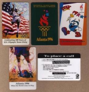 Atlanta Olympics 1996 Centennial Games AT&T Set of 4 In Folder Phone Card - Picture 1 of 6