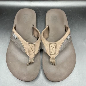 SANDALI FLOJOS MARRONI US 9 SLIP ON IN PELLE DA UOMO SCARPE INFRADITO ESTIVE - Foto 1 di 7
