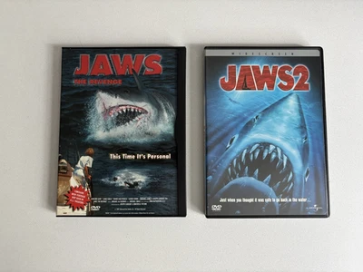 Jaws 2 (1978) and Jaws The Revenge (1987) DVD Horror Lot - Image 1 of 4