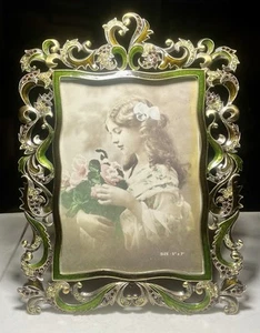 Tizo Beautiful Jeweled Enamel Picture Frame Made in Italy - Picture 1 of 6