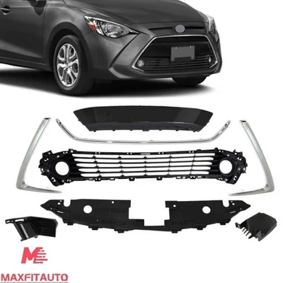 For Toyota Yaris IA 2016-2018 Front Upper Lower Grille/Trim/Radiator Cover 8PCS Foto 1 de 4