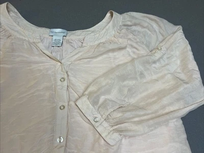 Túnica Teresa Soft Surroundings Grande Rubor Rosa Neutro Boho Campesina Foto 1 de 4